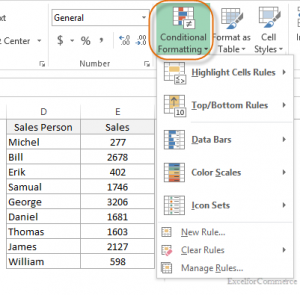 Conditional Formatting in Excel 2
