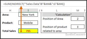 Indirect function in excel 9