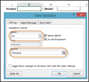 dropdown in excel 5