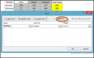 sort horizontally in excel 4