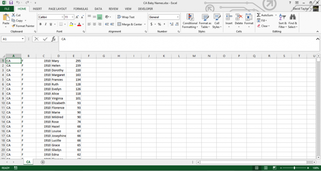 Analyze large data sets in Excel